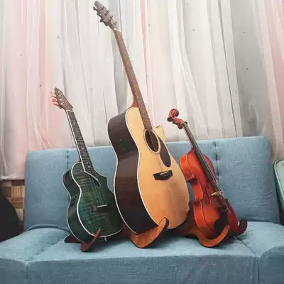 Ukulele wooden piano stand, guitar stand, detachable floor-to-ceiling home splicing display violin base