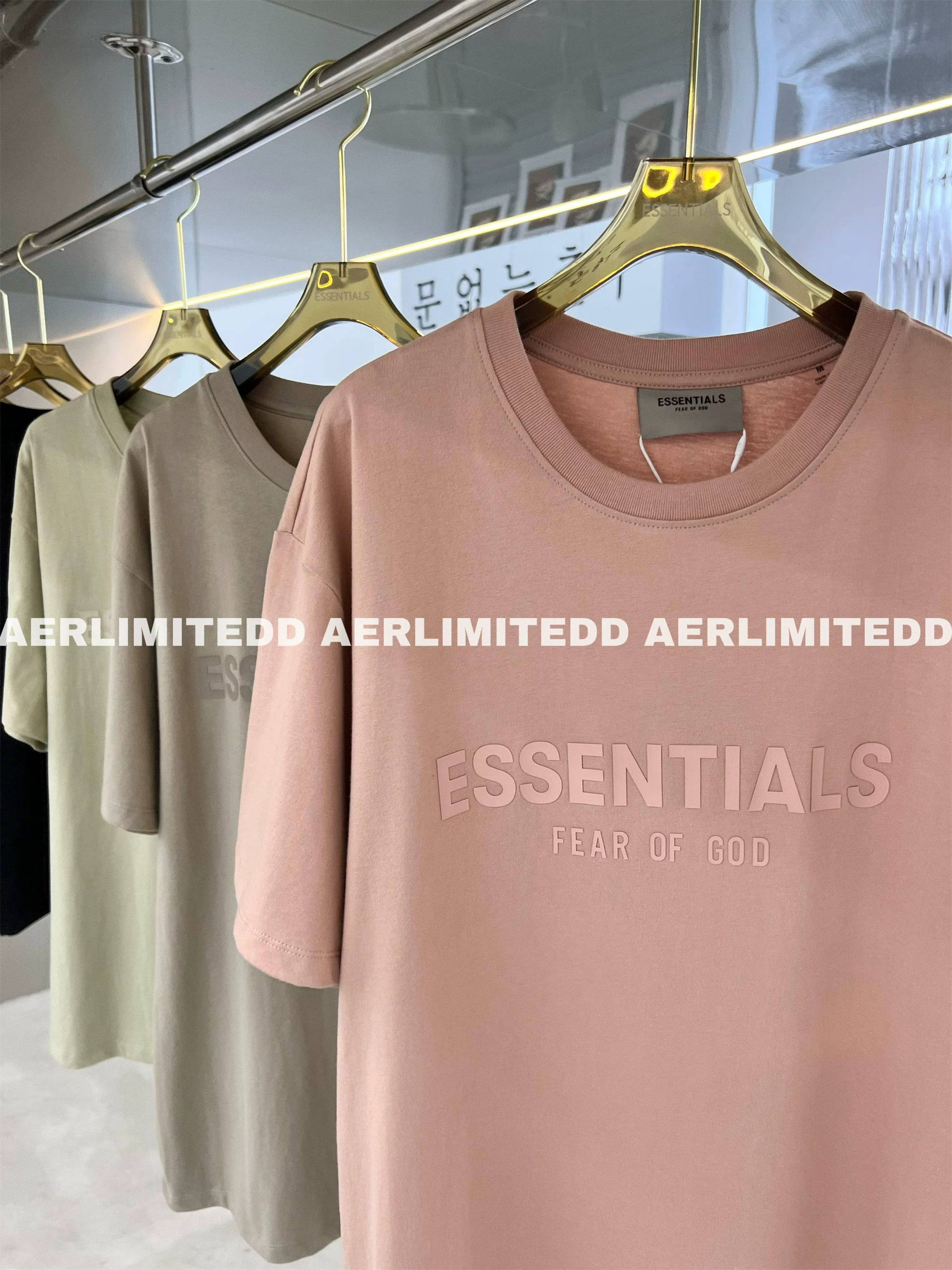 Новые товары!FOG Dirty Powder ESSENTIALS комплексная линейка буквако Short-sleeved American tide бренд свободная пара футболка женская