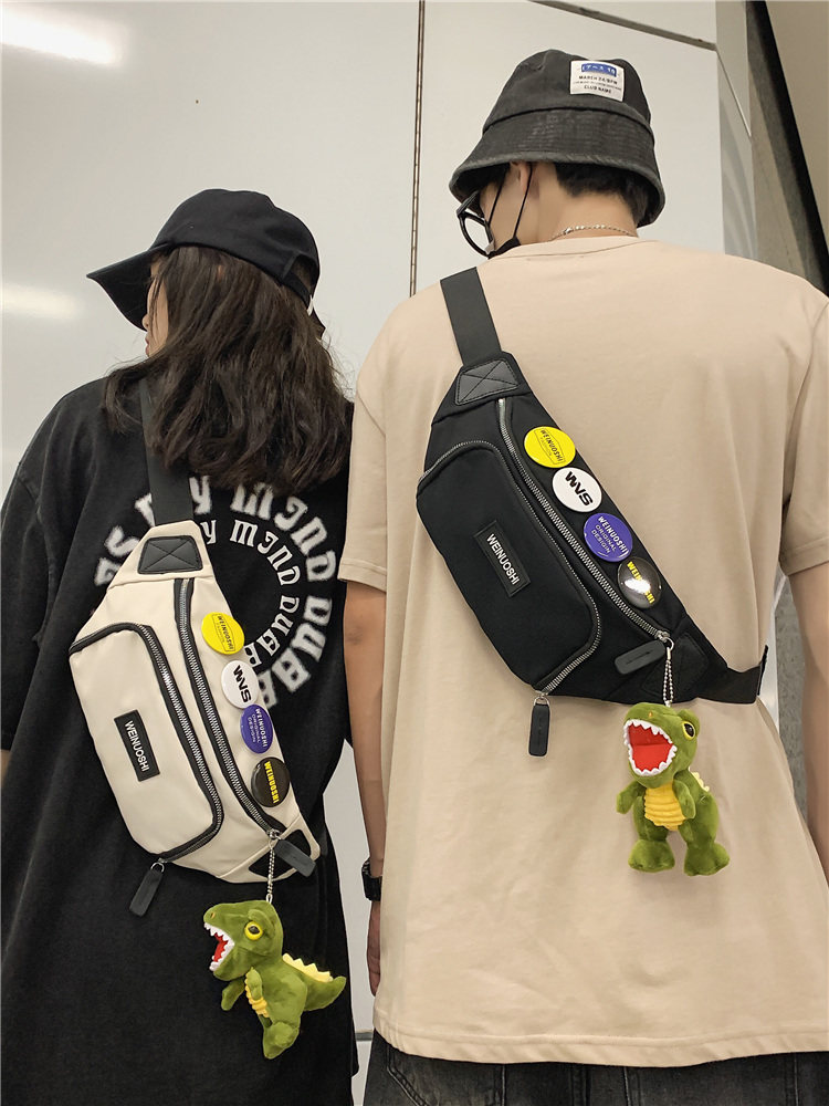 ins tide cards skew satchel men sports light single shoulder small shoulder bag women 100 hitch cross chest bag for men's chest bag