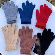 2024 new autumn and winter mens and womens knitted gloves magic five-finger manufacturers ready-made cross-border supply gloves
