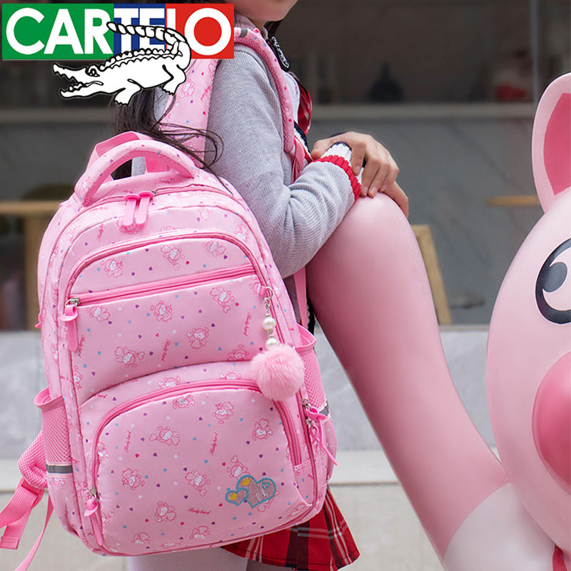 2021 new children's primary school school bag one, two, three, four, sixth grade princess load-reducing shoulder girl lightweight and waterproof