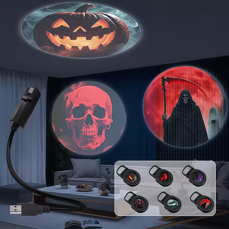 Halloween Projector Light Grim Reaper Skeleton Holiday Decoration Atmosphere Light Bedroom Romantic Starry Sky Gift Night Light Halloween Projector Light Grim Reaper Skeleton Holiday Decoration Atmosphere Light Bedroom Romantic Starry Sky Gift Night Light