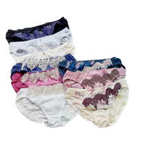 Smooth soft and waxy milk silk large elastic underwear low waist luxury elegant embroidered briefs comfortable and breathable shorts