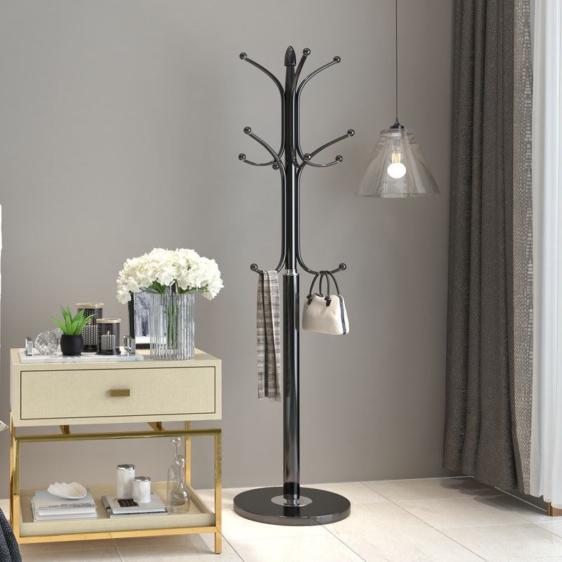Rack bed head cabinet hanging clothes hanger in room hanging clothes hanger integrated floor bedroom stainless steel plus coarse and strong and durable