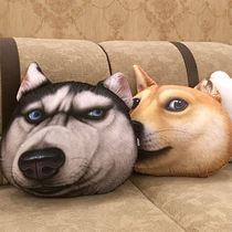 Dog head Pillow Friends Gift Autumn Fields Haschai Chai Dog dog3D Holding Pillow God Annoying Dogs For A Strange Birthday Gift