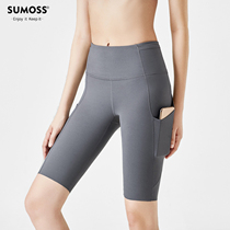 SUMOSS hips slim five-point pants womens quick-dry riding pants fitness training running shorts summer thin