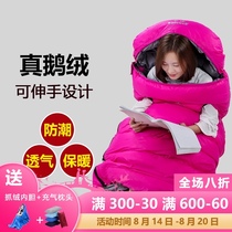  Sleeping bag adult outdoor camping white goose down thickened indoor lunch break dirty adult portable spring and summer travel quilt