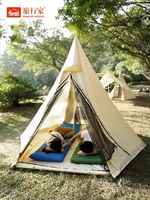 Traveler pyramid spire Indian large tent outdoor camping thickened rainstorm multi shelter shelter