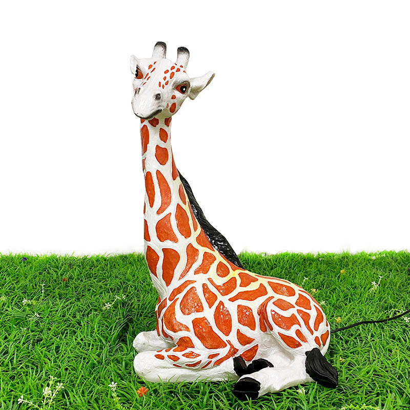 Led resin animal lamp long neck deer light Courtyard Garden Garden Landscape Decoration Grass Terrace Lamp Landscaping Small lamp