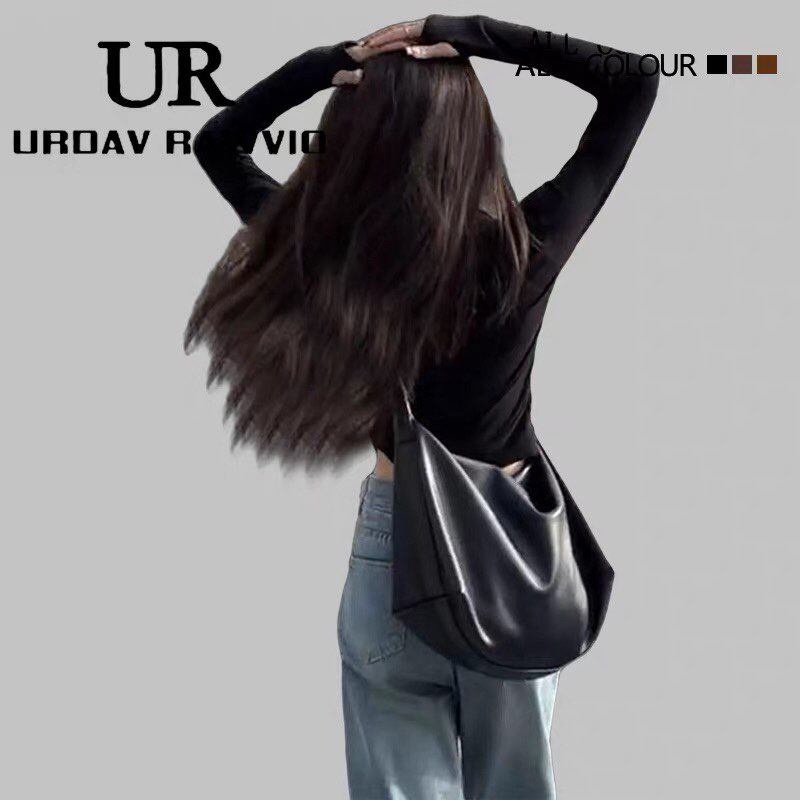 Women's 2026 New Casual Versatile Slouchy Soft Leather Large Capacity Tote Bag Shoulder & Crossbody Bag - Thumbnail 4
