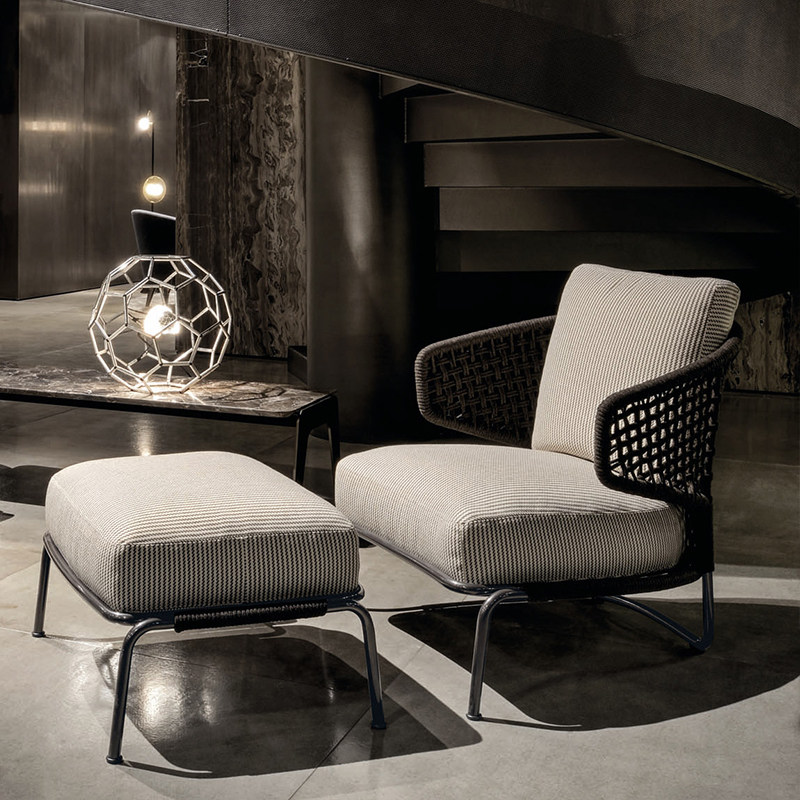 Outdoor rattan sofa bed and breakfast hotel teng chair greenhouse leisure outdoor waterproof sunscreen sofa chair garden furniture