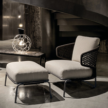 Outdoor Rattan sofa Minjuku Hotel Tencedchair Yangguang Room Leisure open air waterproof sunscreen Sofa Chair Patio Furniture