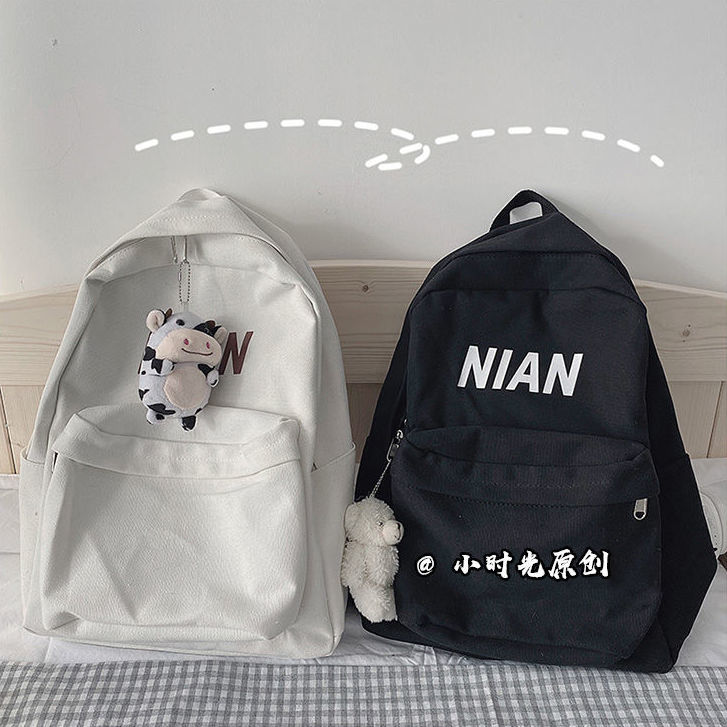 Mori female junior high school school bag Korean version female shoulders college student backpack all-match middle school student Japanese canvas ins