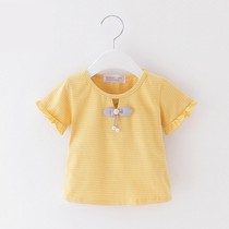 Child Tai 2022 Summer girl short sleeve casual T-shirt female baby Summer clothing New wave Childrens children