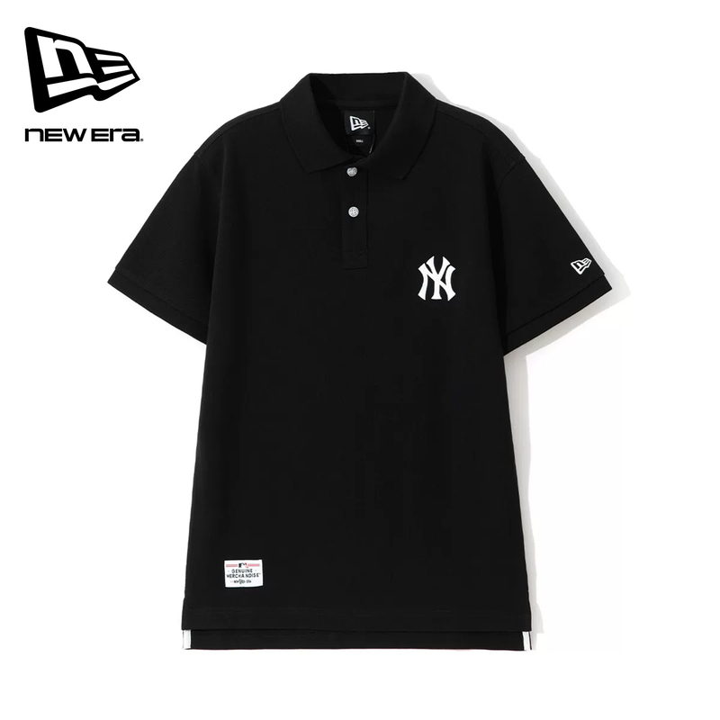 New Era New Summer Short-Sleeve T-Shirt Textured Polo Shirt Casual Breathable Ny Embroidery Unisex Business