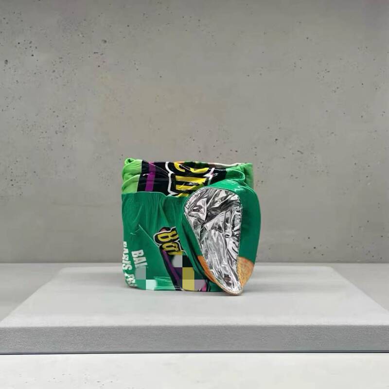 [in Stock] Blcg25Ss Prank Wallet New Product Potato Chips Chips Square Calfskin Folding Wallet