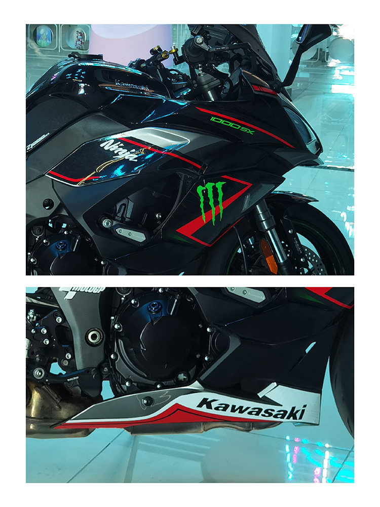 товар из китая 川崎忍者 ninja1000krt鬼爪联名版拉花贴纸2019-2021款摩托车通用 Snail technology