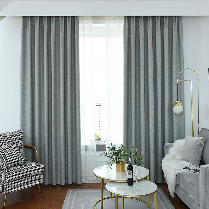 Begoo Simple Modern Velvet Blackout Curtains Living Room Bedroom Sunshade Curtain Fabric 2021 New Customization