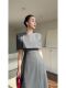 High-End French Retro Hepburn Style Faux Two-Piece Cape, Cinched Waist, Elegant Long Dress, Exquisite Formal Dress for Women