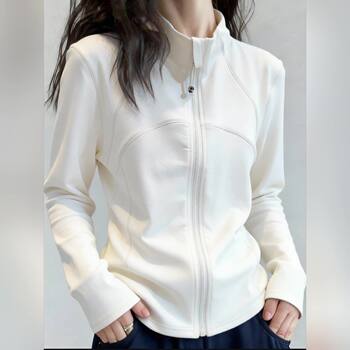 Sports Style Casual Loose Simple Niche White High-Neck Zipper Long-Sleeved Top 2025 Winter New Fashion Women's
