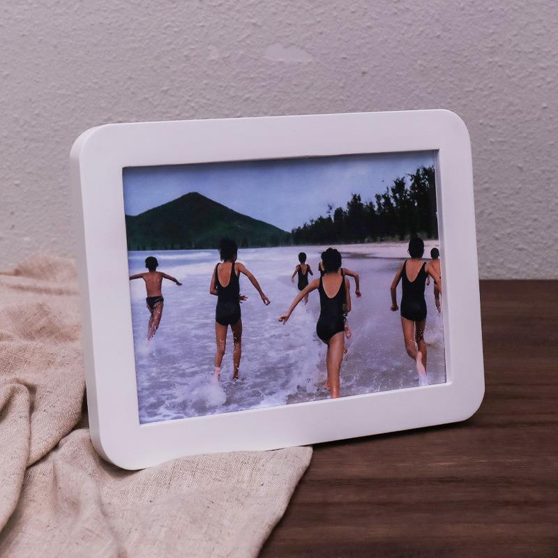 Creative Rounded Corner Solid Wood Photo Frame Hanging Wall 6 Inch 7 Inch 8 Inch 10 inch A4 Jam Frame frame Framed Framed framed-Taobao