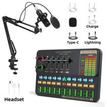 Popular English V10XPRO sound card complete set mobile phone sound card special equipment for singing