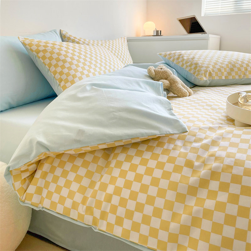 Water cotton pure cotton is set aside 160x210 in a single piece of cotton for spring and summer double 200x230 bed in four pieces