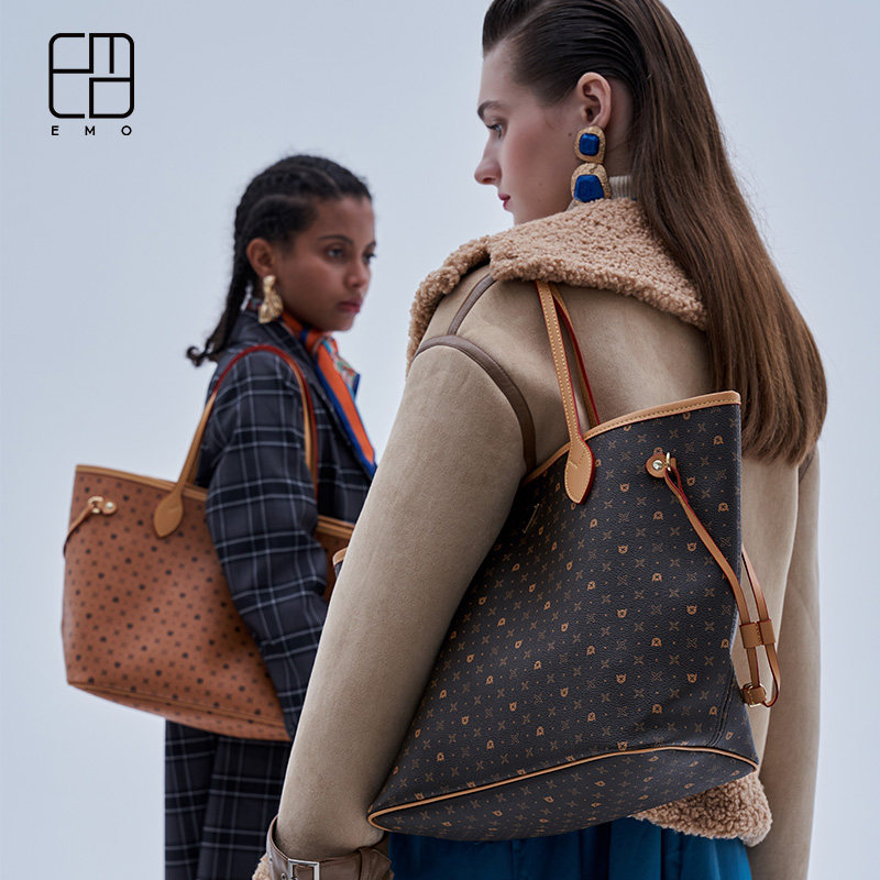 EMO light luxury presbyopic tote bag portable shopping bag shoulder bag 2021 new simple large capacity bag women summer