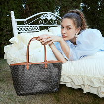 EMO Tote Bag Woman Large Capacity Texture Small Crowd Single Shoulder Bag Dog Tooth Bag Commute Advanced Sensation Light Lavish Handbag Bag