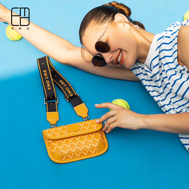 EMO Chest Bag Woman Texture Skew Satchel Purse 2022 New Single Shoulder Superior Small Crowddesign Mobile Phone Mini Packet Bag