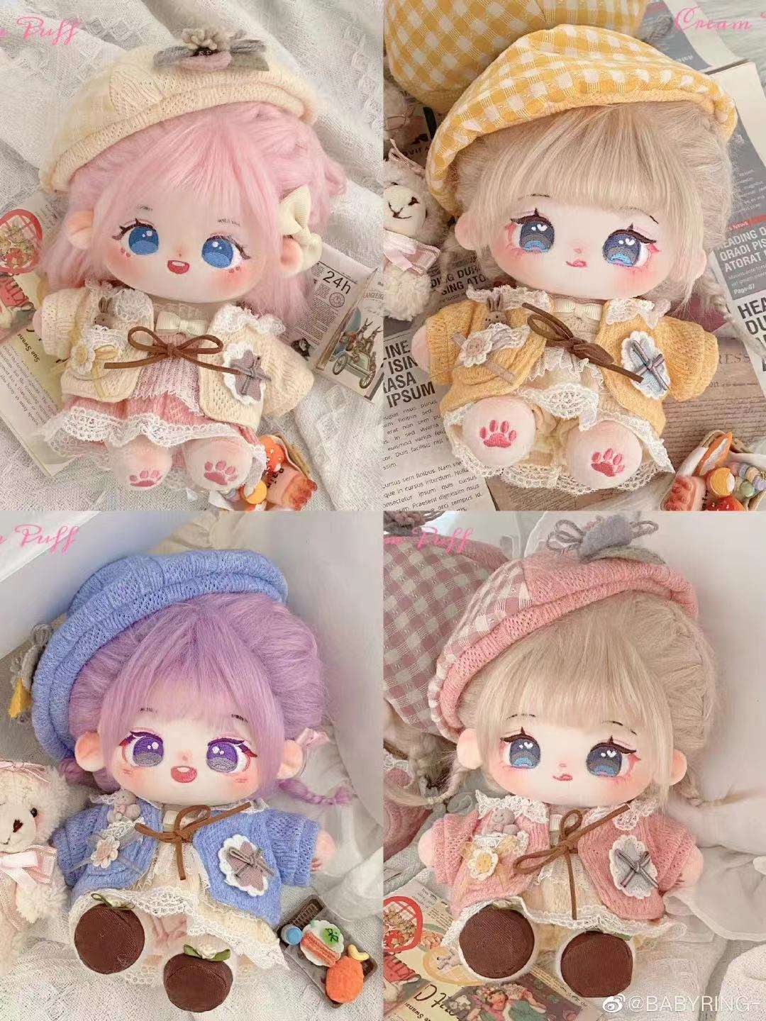 New products only clothing cream 20 CM doll cotton doll dress sweater hat skirt spot seconds