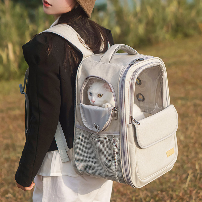 Cat bag going out portable school bag space capsule shoulder large capacity transparent backpack cat take-away dog ​​pet supplies