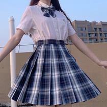 East Linshe original (January)Orthodox JK uniform Plaid skirt Plaid skirt Pleated skirt Skirt Plaid skirt with silver thread