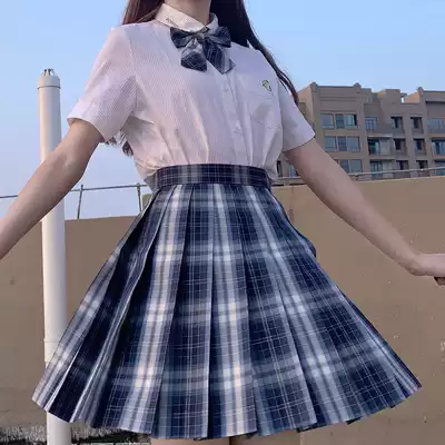 Dongling Society Original (January) Orthodox JK uniform plaid skirt pleated skirt skirt skirt plaid skirt with silver thread