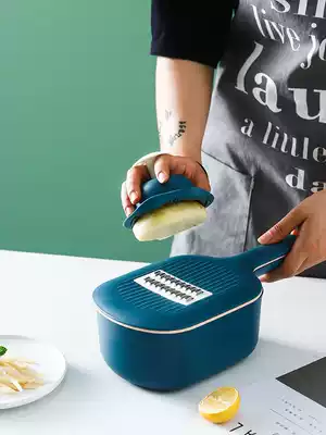 Vegetable cutting artifact Shredded potato shredding artifact Household kitchen flower cutting multi-function slicer shredder grater