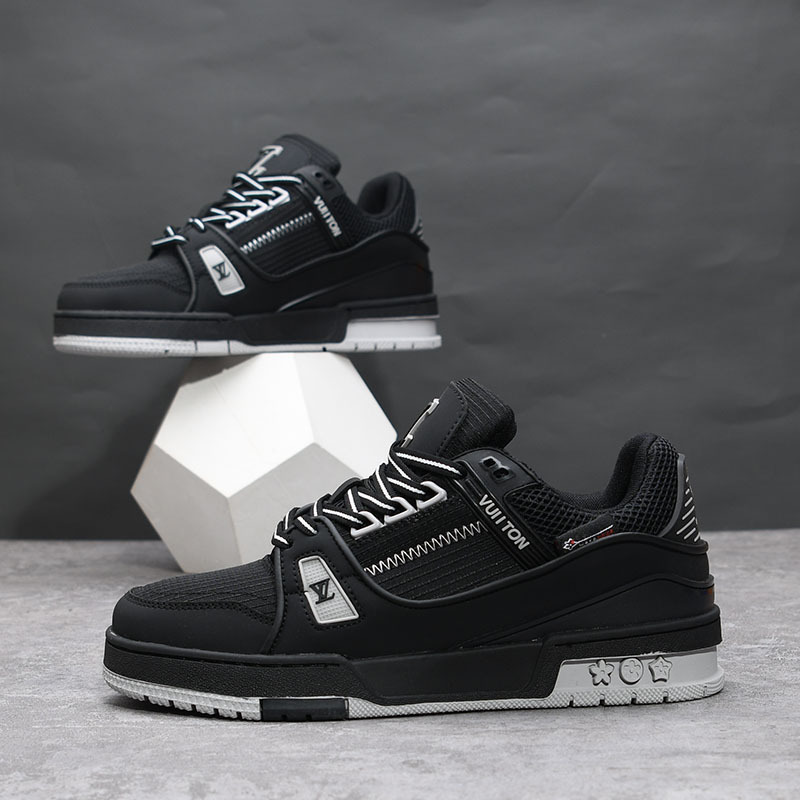 Sup&Lv Men's Shoes Black Sneakers Trainer Retro Thick-Soled Height-Increasing Casual Shoes Couple's Sports Shoes Sup&Lv Men's Shoes Black Sneakers Trainer Retro Thick-Soled Height-Increasing Casual Shoes Couple's Sports Shoes