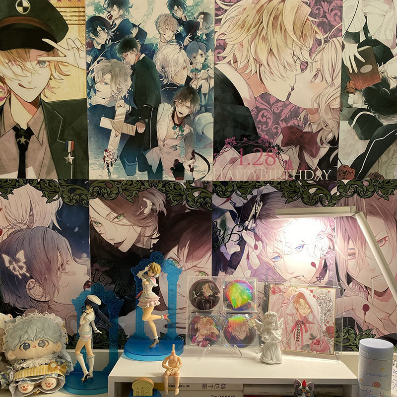 Cthulhu and the kitchen two sick girl anime posters custom printing self-adhesive stickers with the same paragraph surrounding wall stickers wallpaper