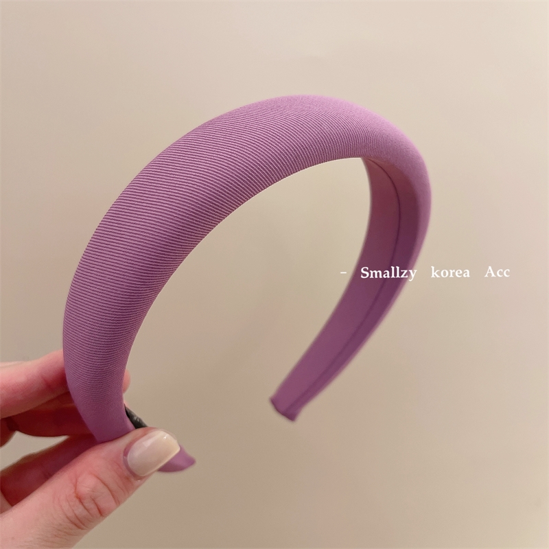 images 7:South Korea imported retro pure color cloth art high-cranial surface small hair hoop hair stuck with a hundred hoop infrared spring and summer head hoop