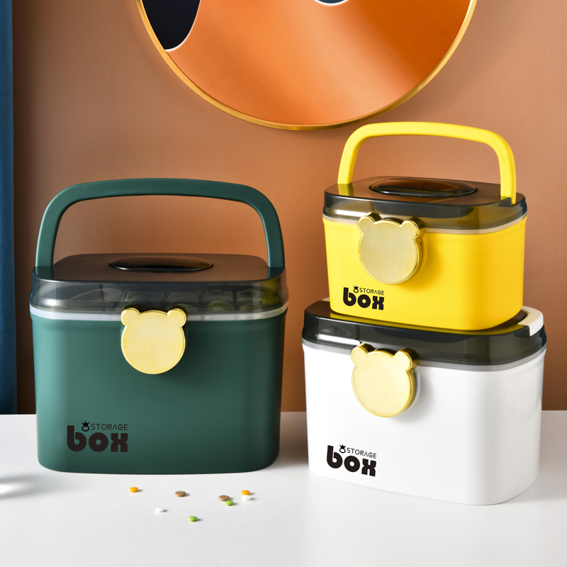 Medicine Box Home Medicine containing box Small medicine box Home Large-capacity Medical multilayer Large Number Emergency First Aid Box