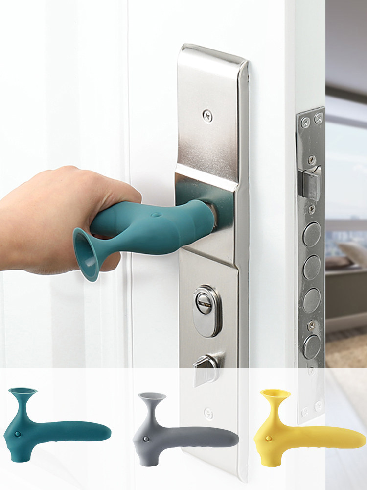 Thickened door handle protective cover bedroom anti-bump dressing room anti-static silicone anti-collision pad suction cup protective cover