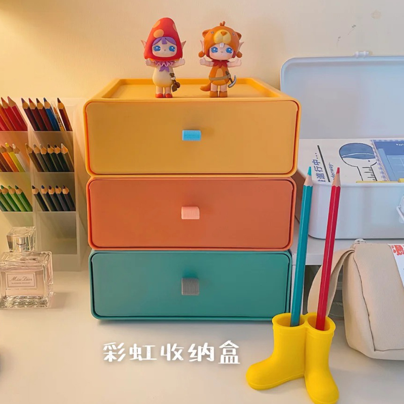Desktop storage box drawer-type office storage small box-box desk finishing deviner stationery debris shelf