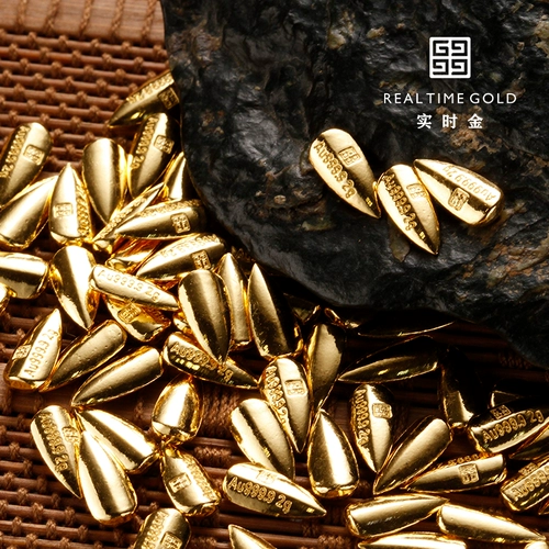 Реал -время золотые украшения водяной бухту золото 2g золотые семена богатства Гуази