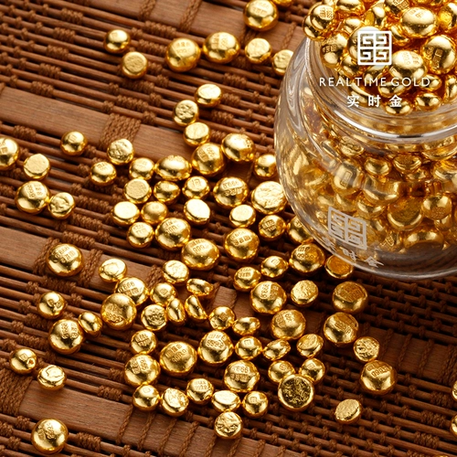 实时金 Ювелирные изделия Golden Doudou Au9999 Water Babel Golden Bean 1G Устранение инвестиций в подарки бобов