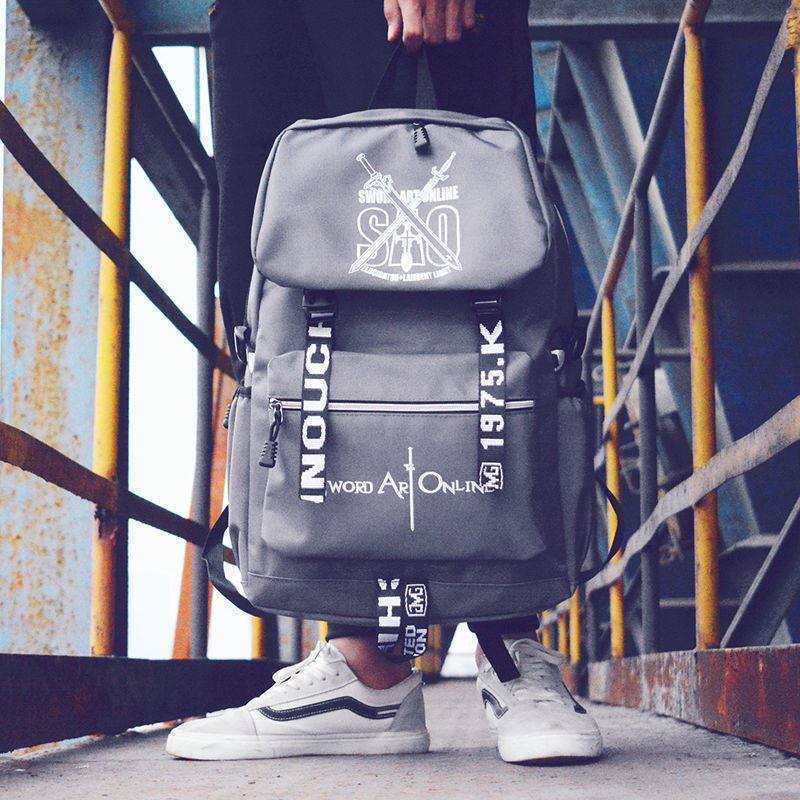 Double Shoulder Bag Woman Commute To Work Bag Boys Large Capacity Canvas Ins Han Edition Trend Leisure University High School Back