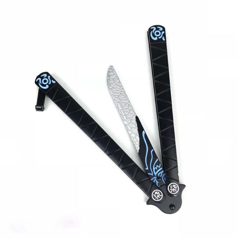 Alloy 567 Five Six Seven Wu Butterfly Knife Throwing Knife Unblade Assassin Model Children's Toy Weapon Knife Folding