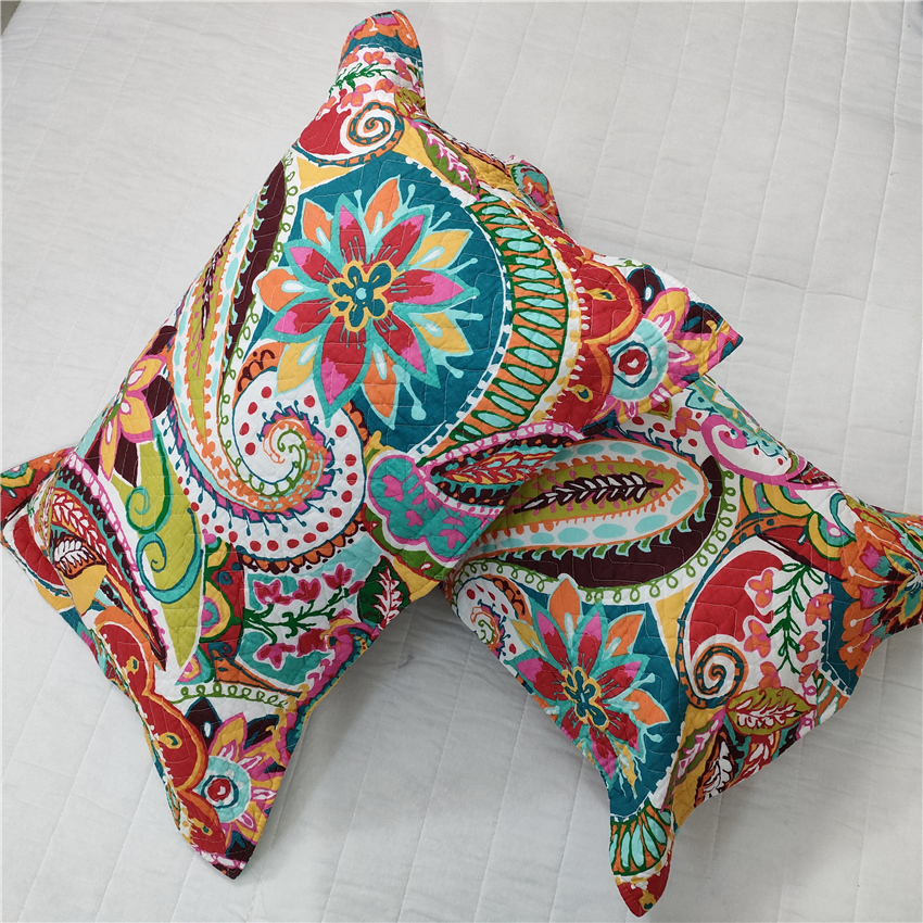 One foreign trade pure cotton pillowcase A pair of quilted craft quilted pillowcase size 50X70CM cotton