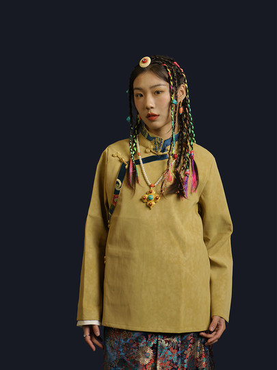 [Special Offer] Tibetan Clothing Yellow Tibetan Clothing Women's Tops Jackets Tibetan Ethnic Style Tibetan Clothing Women's Clothing