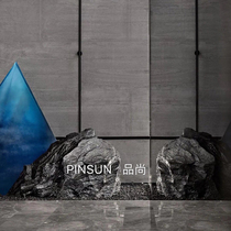 Large simulation stone landscaping ornaments hotel lobby soft installation art sales office courtyard glass fiber reinforced plastic sculpture