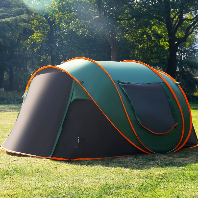 Tent outdoor luxury villa camping professional camping large portable folding single Super wind-resistant four seasons