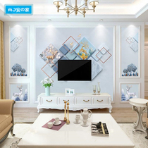 8d Nordic Geometric Modern Wood Fiber Board TV Background Wall Living-room Living-room Integrated Care Wall Decoration Plate